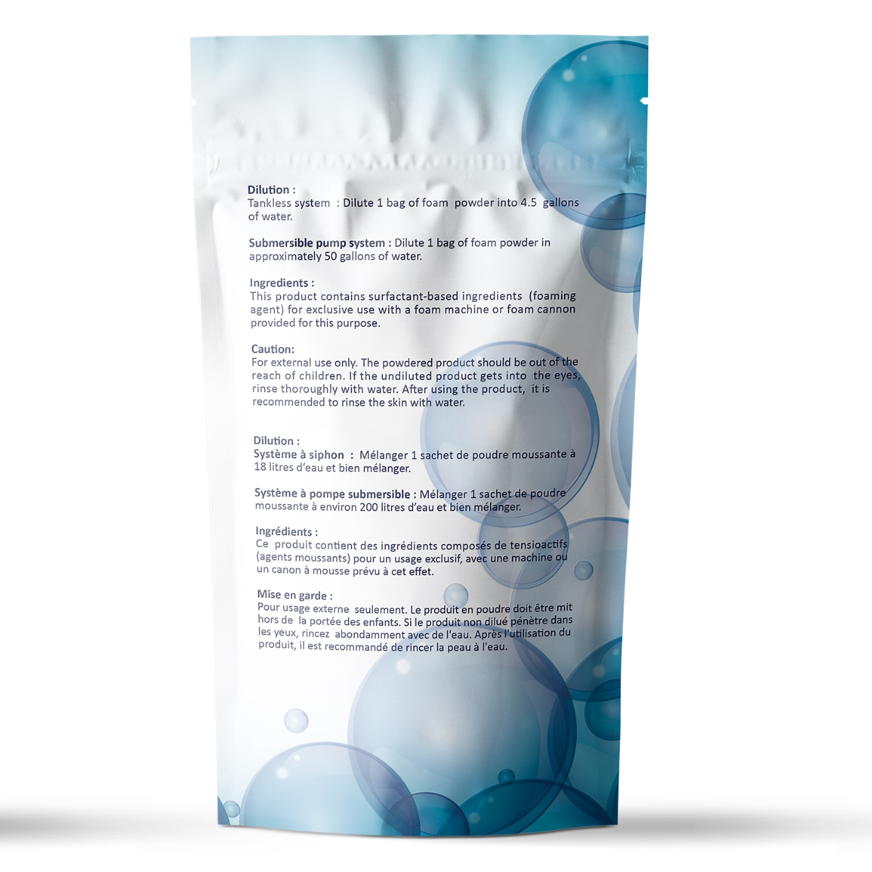 Sachet de mousse