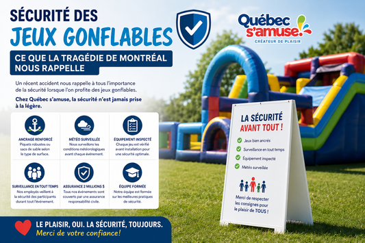 La sécurité des jeux gonflables : un rappel important pour tous les organisateurs d'événements