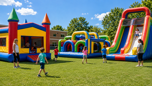 Location de jeux gonflables pour fête scolaire à Québec : l'activité parfaite pour terminer l'année en beauté
